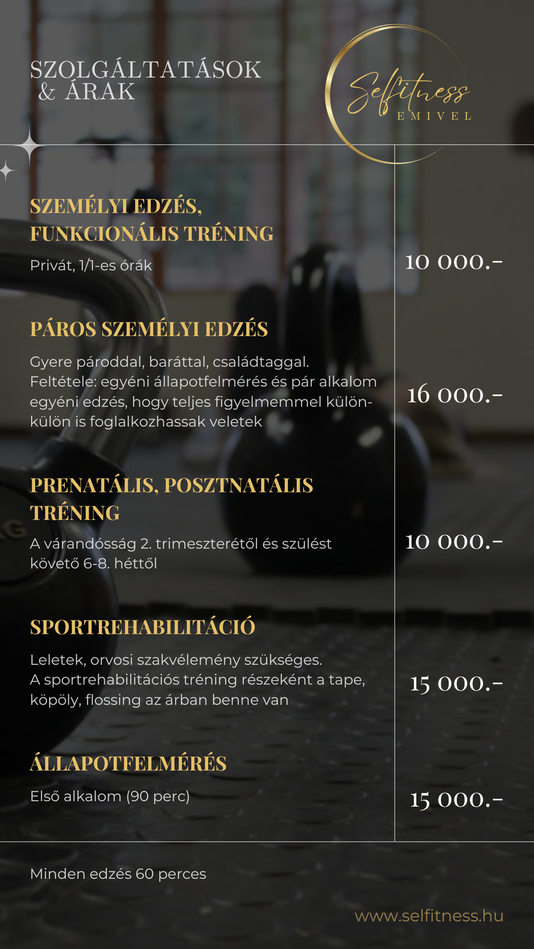 Árlista 2025 Árak